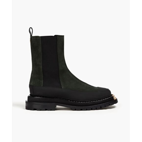 NEW Sandro Liam Chelsea Boot Green Leather Size 37 - Picture 3 of 10